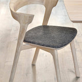 Bok dining chair - varnished oak - Dark Brown fabric White Cliff Studio Dining Chair