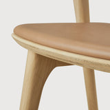 Bok dining chair - varnished oak - Sienna leather White Cliff Studio Dining Chair