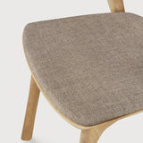 Bok dining chair - varnished oak - Warm Grey fabric White Cliff Studio Dining Chair