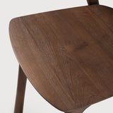 Bok dining chair - varnished teak - brown White Cliff Studio Dining Chair