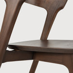 Bok dining chair - varnished teak - brown White Cliff Studio Dining Chair
