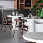 Bok dining chair - varnished teak - brown White Cliff Studio Dining Chair