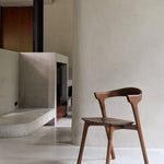 Bok dining chair - varnished teak - brown White Cliff Studio Dining Chair