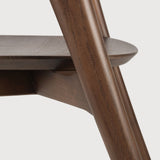 Bok dining chair - varnished teak - brown White Cliff Studio Dining Chair