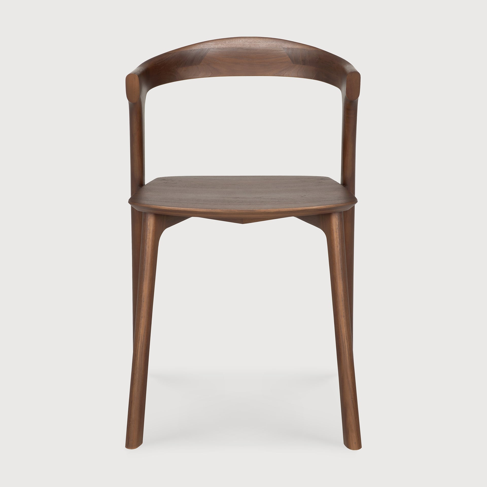 Bok dining chair - varnished teak - brown White Cliff Studio Dining Chair
