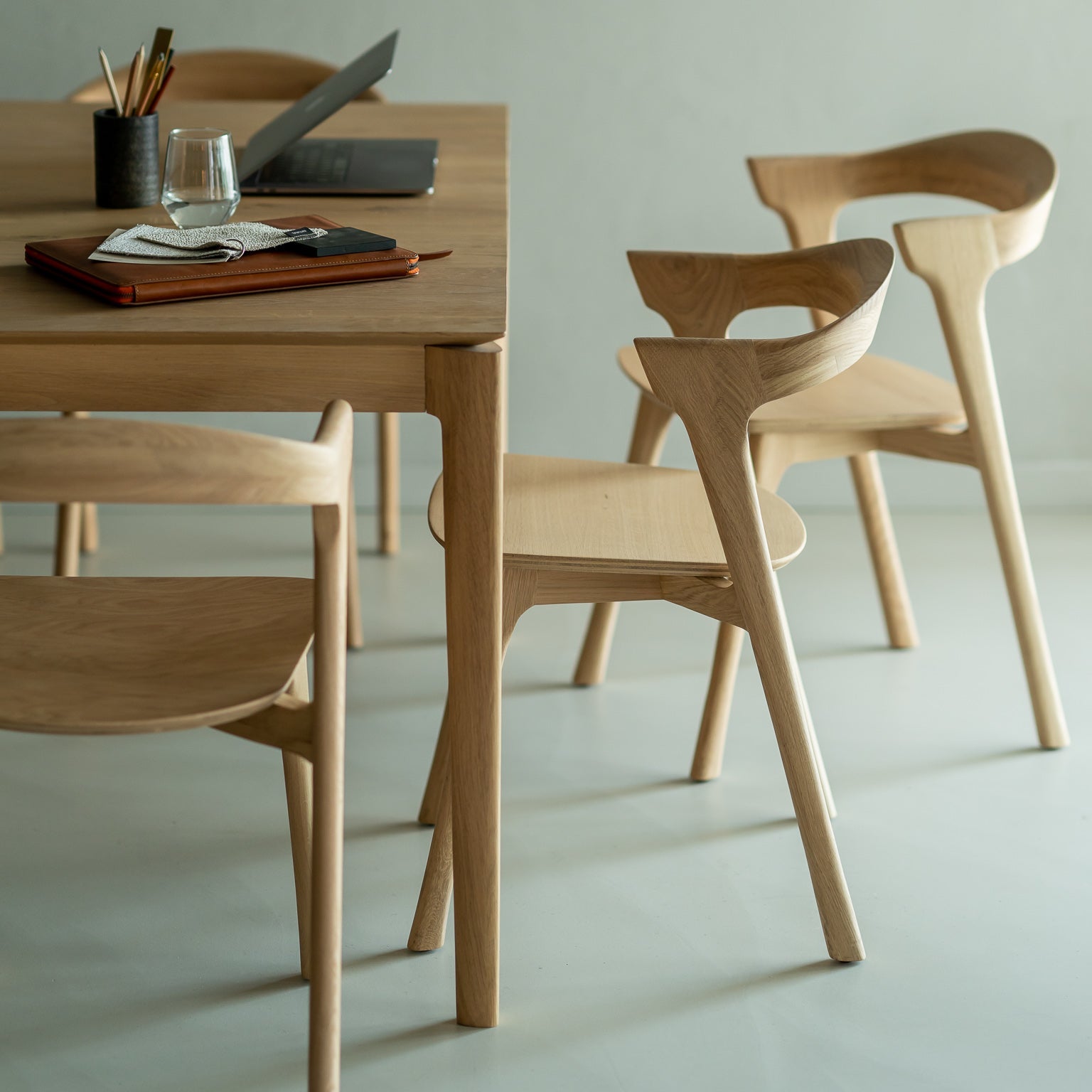 Bok dining table - oak - square White Cliff Studio Dining Table