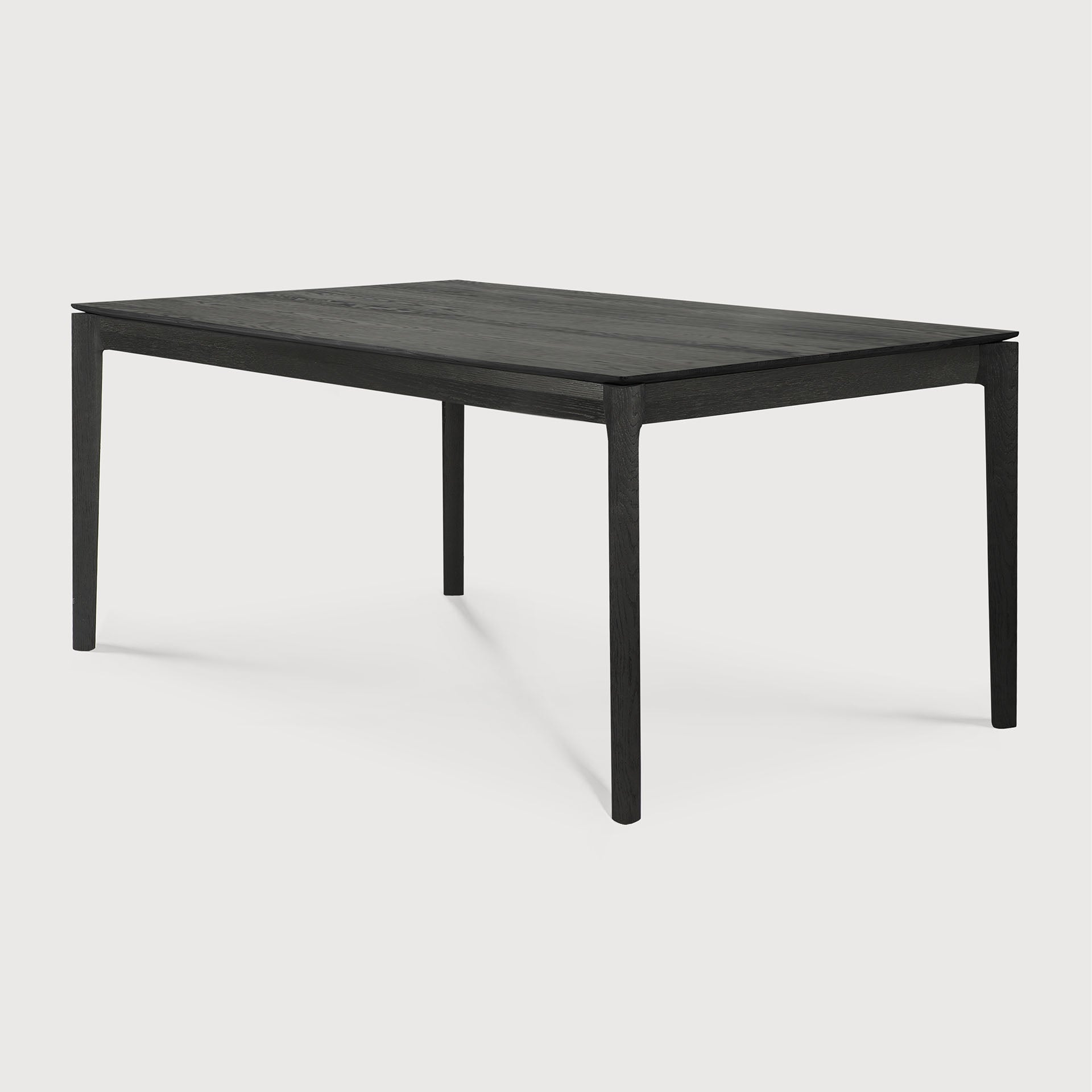 Bok dining table - varnished oak - black - rectangular White Cliff Studio Dining Table