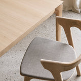 Bok dining table - varnished oak - rectangular White Cliff Studio Dining Table