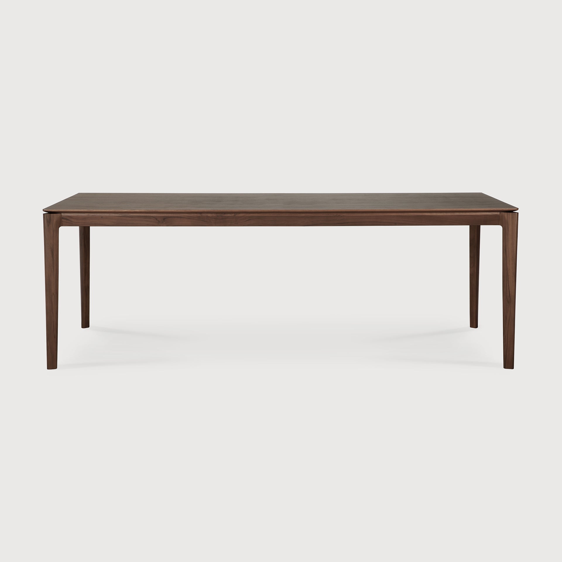 Bok dining table - varnished teak - brown - rectangular White Cliff Studio Dining Table