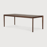 Bok dining table - varnished teak - brown - rectangular White Cliff Studio Dining Table