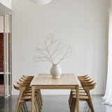 Bok extendable dining table - oak - rectangular White Cliff Studio Dining Table