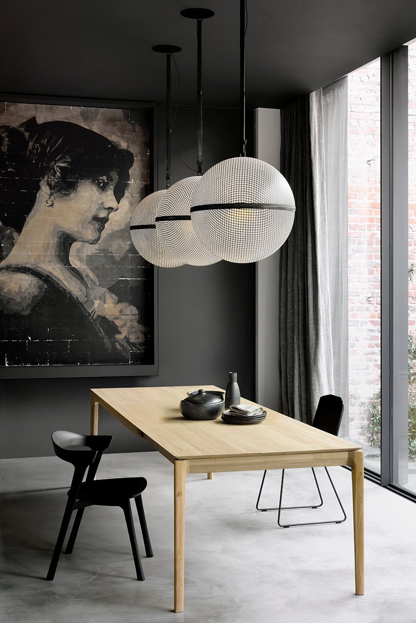 Bok extendable dining table - oak - rectangular White Cliff Studio Dining Table