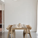 Bok extendable dining table - oak - rectangular White Cliff Studio Dining Table