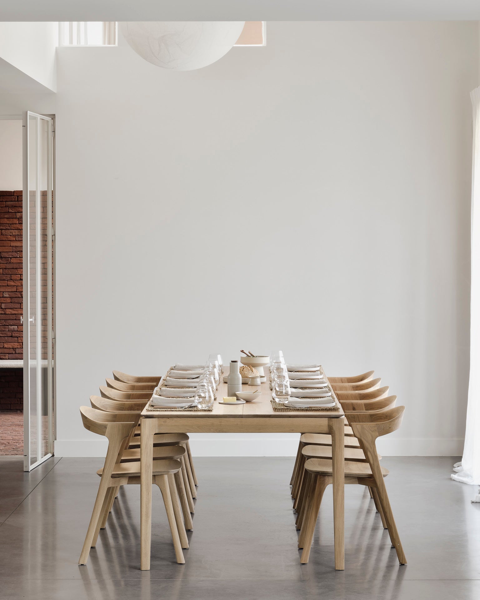 Bok extendable dining table - oak - rectangular White Cliff Studio Dining Table