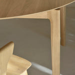 Bok extendable dining table - oak - round White Cliff Studio Dining Table