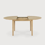 Bok extendable dining table - oak - round White Cliff Studio Dining Table