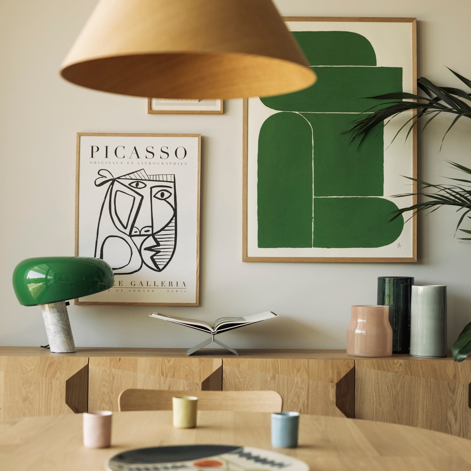 Bok extendable dining table - oak - round White Cliff Studio Dining Table