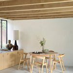 Bok extendable dining table - oak - round White Cliff Studio Dining Table