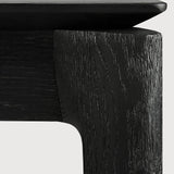 Bok extendable dining table - varnished oak - black - rectangular White Cliff Studio Dining Table