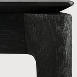 Bok extendable dining table - varnished oak - black - rectangular White Cliff Studio Dining Table