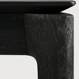 Bok extendable dining table - varnished oak - black - rectangular White Cliff Studio Dining Table