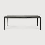 Bok extendable dining table - varnished oak - black - rectangular White Cliff Studio Dining Table