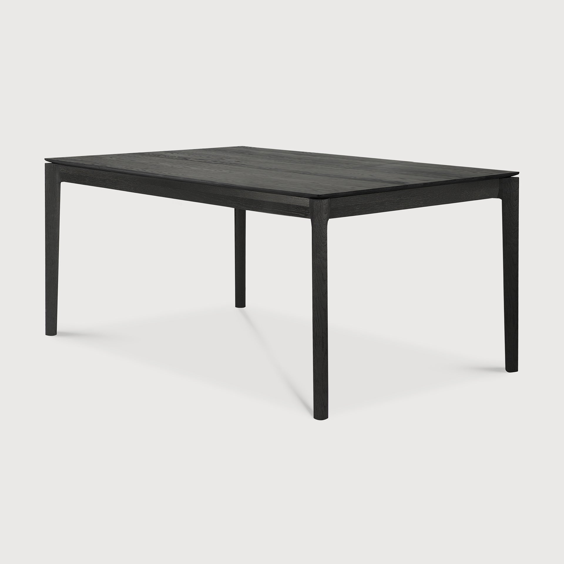 Bok extendable dining table - varnished oak - black - rectangular White Cliff Studio Dining Table