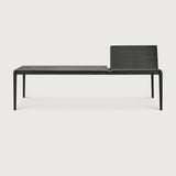 Bok extendable dining table - varnished oak - black - rectangular White Cliff Studio Dining Table