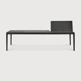 Bok extendable dining table - varnished oak - black - rectangular White Cliff Studio Dining Table