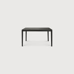Bok extendable dining table - varnished oak - black - rectangular White Cliff Studio Dining Table