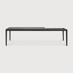 Bok extendable dining table - varnished oak - black - rectangular White Cliff Studio Dining Table