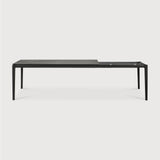 Bok extendable dining table - varnished oak - black - rectangular White Cliff Studio Dining Table