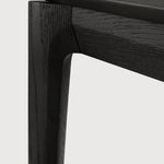 Bok extendable dining table - varnished oak - black - rectangular White Cliff Studio Dining Table