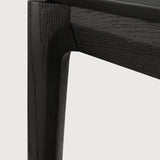 Bok extendable dining table - varnished oak - black - rectangular White Cliff Studio Dining Table