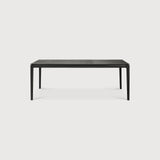 Bok extendable dining table - varnished oak - black - rectangular White Cliff Studio Dining Table