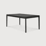 Bok extendable dining table - varnished oak - black - rectangular White Cliff Studio Dining Table