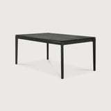 Bok extendable dining table - varnished oak - black - rectangular White Cliff Studio Dining Table