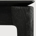Bok extendable dining table - varnished oak - black - rectangular White Cliff Studio Dining Table