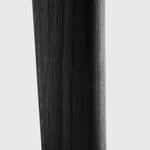 Bok extendable dining table - varnished oak - black - round White Cliff Studio Dining Table