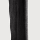 Bok extendable dining table - varnished oak - black - round White Cliff Studio Dining Table