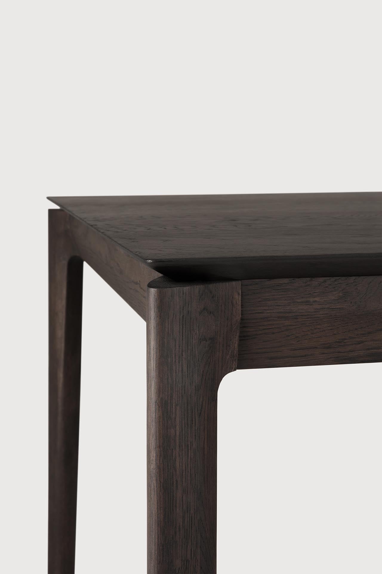 Bok extendable dining table - varnished oak - brown - rectangular White Cliff Studio Dining Table