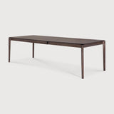 Bok extendable dining table - varnished oak - brown - rectangular White Cliff Studio Dining Table
