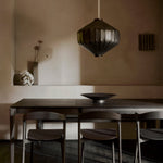 Bok extendable dining table - varnished oak - brown - rectangular White Cliff Studio Dining Table