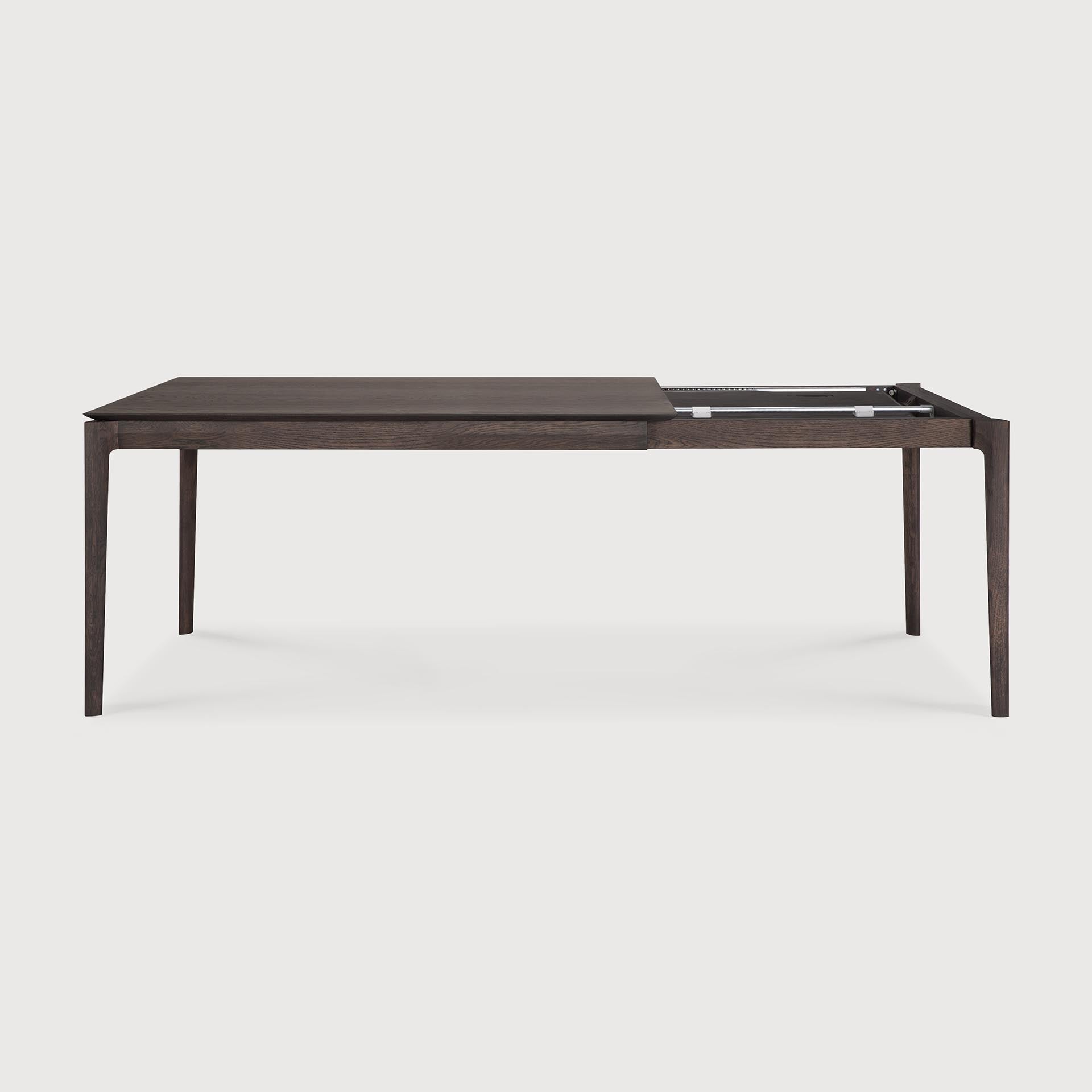 Bok extendable dining table - varnished oak - brown - rectangular White Cliff Studio Dining Table
