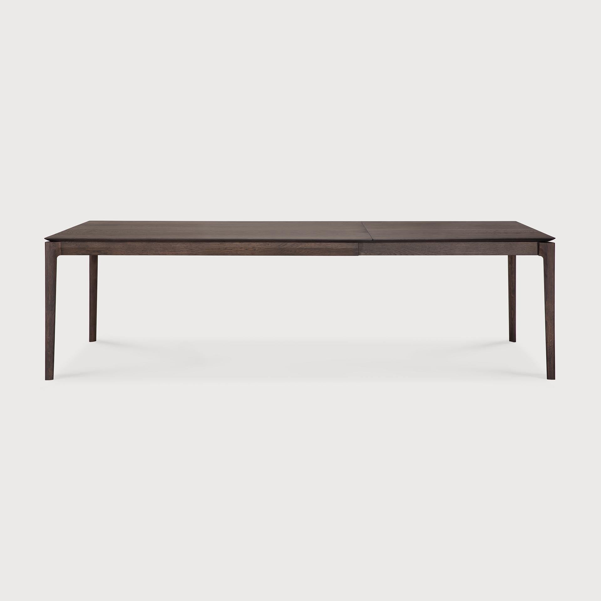 Bok extendable dining table - varnished oak - brown - rectangular White Cliff Studio Dining Table