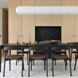 Bok extendable dining table - varnished oak - brown - rectangular White Cliff Studio Dining Table