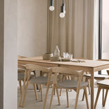 Bok extendable dining table - varnished oak - rectangular White Cliff Studio Dining Table