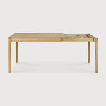 Bok extendable dining table - varnished oak - rectangular White Cliff Studio Dining Table