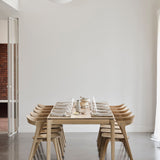 Bok extendable dining table - varnished oak - rectangular White Cliff Studio Dining Table