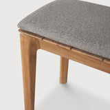 Bok outdoor bench - teak - Mocha fabric - 2+ seater White Cliff Studio Outdoor Bench